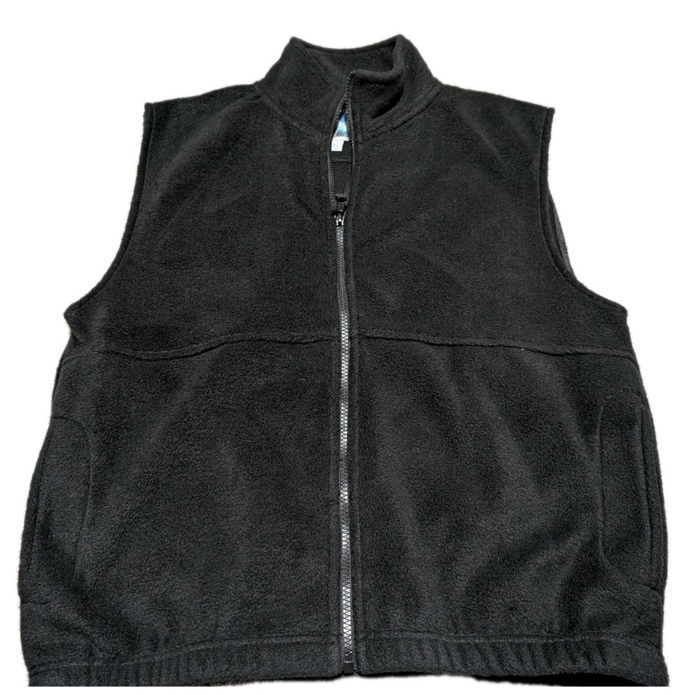 Sierra Pacific Outdoors Fleece Vest Mens Small Black Fleece Full Zip